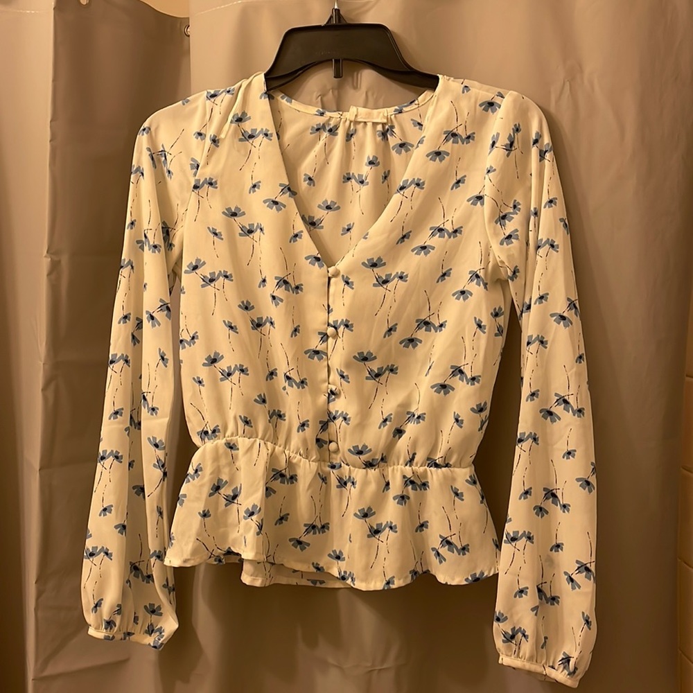 Cinched Waist Long Sleeve Top
